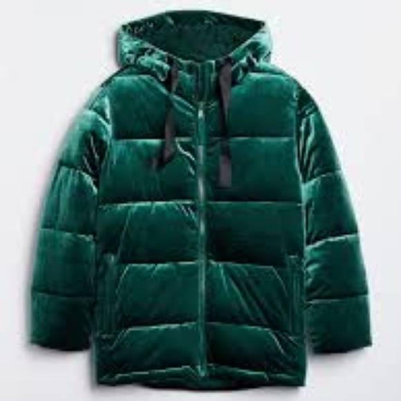 gap green puffer jacket